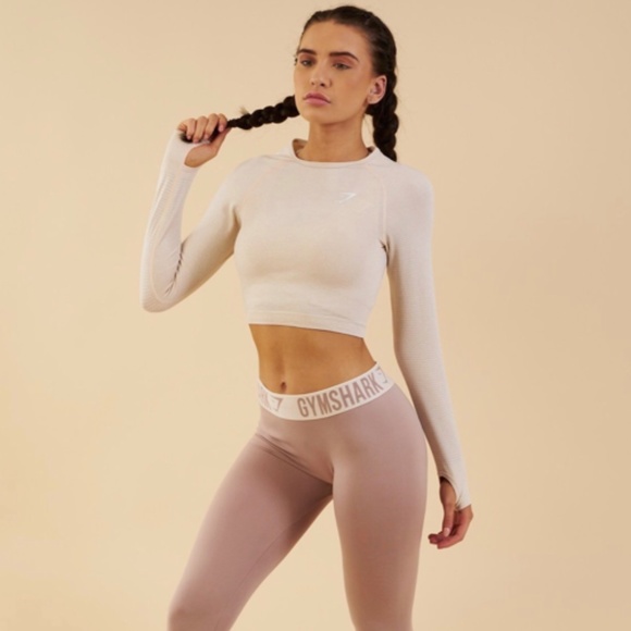 Gymshark Vital Seamless LS Crop Top - Picture 1 of 5